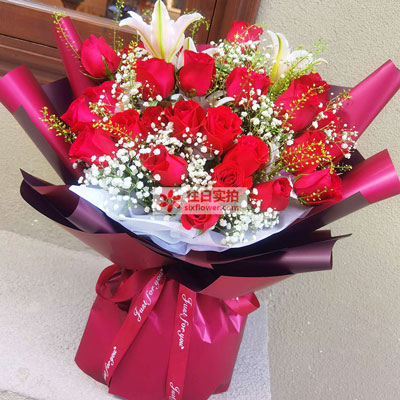 淮安30朵红玫瑰百合，做你余生故事里的人