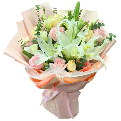 淮安10朵玫瑰百合混搭，爱是难忘时刻